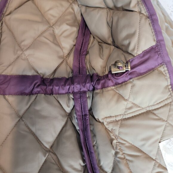 Eddie Bauer Goose Down Vest Womens Medium Purple Puffer Full Zip Quilted Pockets - Picture 9 of 10